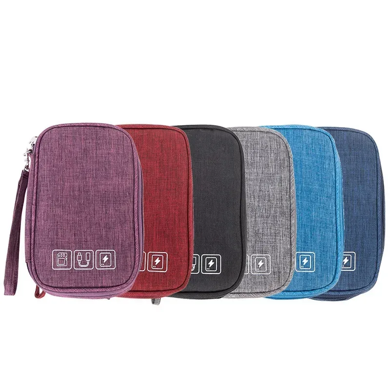 sac de rangement de câbles étanche, organisateur électronique numérique, chargeur de ligne de données usb portable, sac de rangement de prise, organisateur de câbles de voyage