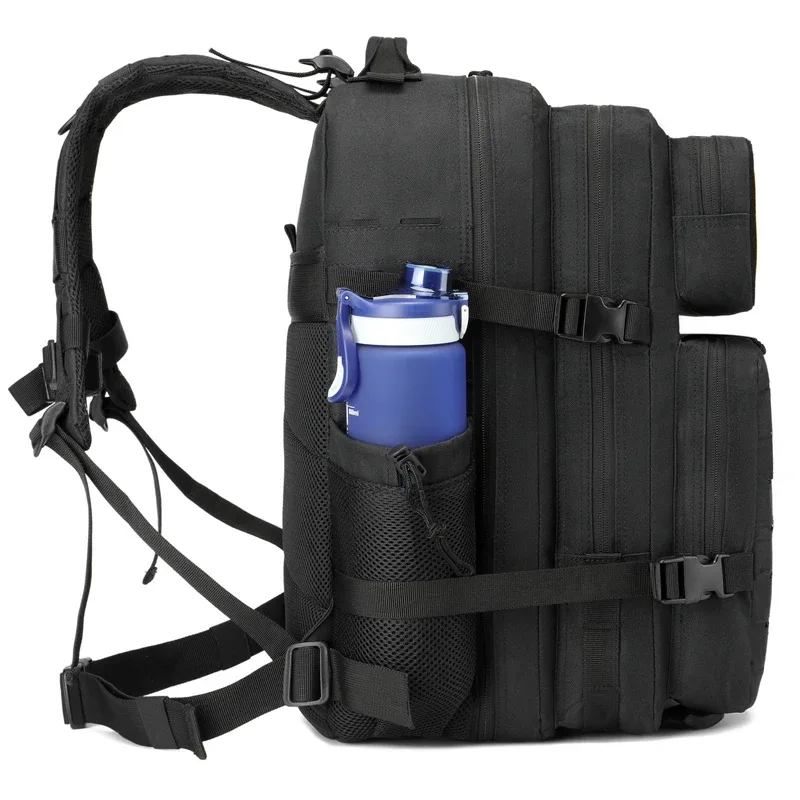 sac dos polyester noir poche ouverte fermeture éclair cadre externe compartiment informatique usage voyage extérieur
