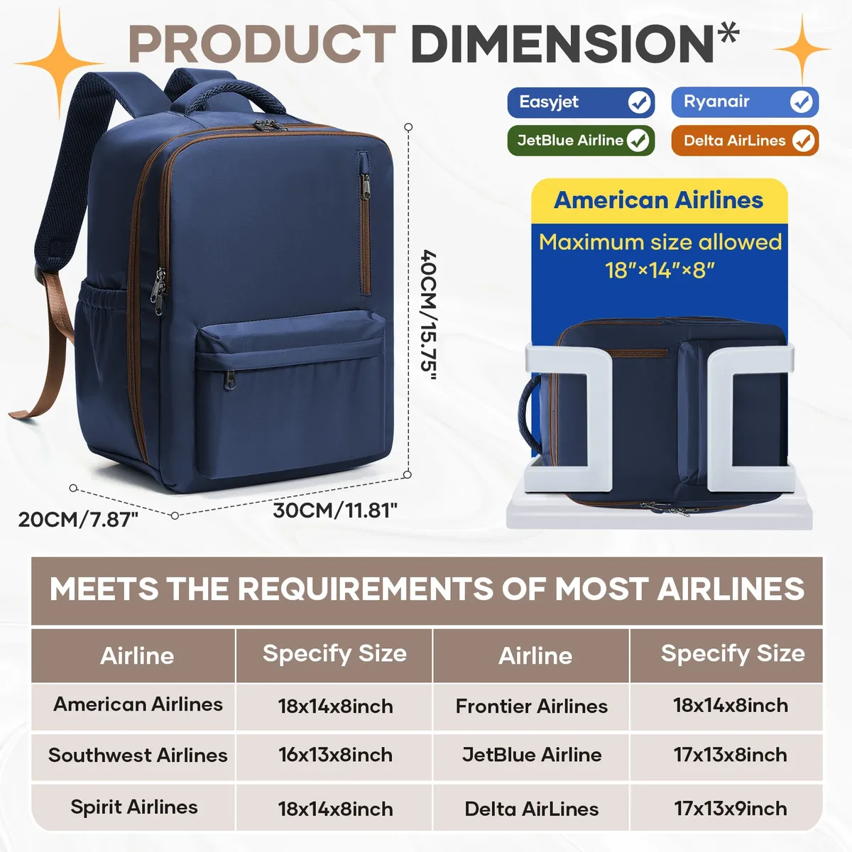 sac à dos ryanair 40x30x20 pour avion, sac à dos à compression sous vide avec pompe, sac à dos pour ordinateur portable, sac pour femmes et hommes, sac d'école