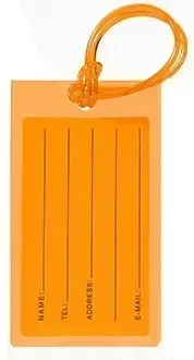 étiquette de bagage transparente en pvc souple, étiquette de bagage de valise mignonne, carte de bagage de voyage, étiquettes de sac, porte-carte d'identité, accessoires de voyage