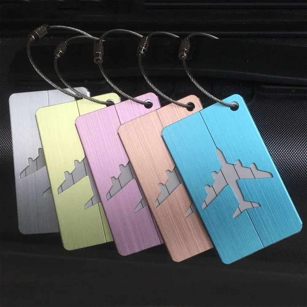 nouvelle mode étiquettes de bagages en alliage d'aluminium femmes hommes bagages de voyage valise nom porte-étiquette accessoires de voyage