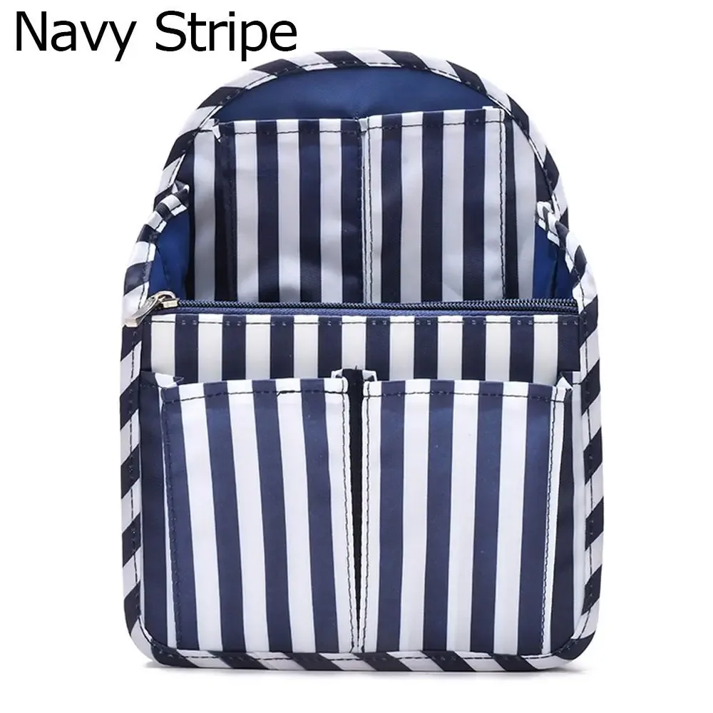 sac dos organisateur leger tissu oxford cloth black navy blue pink light blue gray pink stripe navy stripe voyage école travail