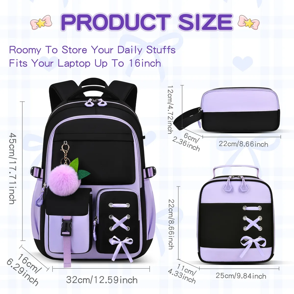 sacs d'école pour filles, cartable kawaii léger pour enfants, sac à dos pour livres, sac à dos de voyage, mochilas, cadeaux