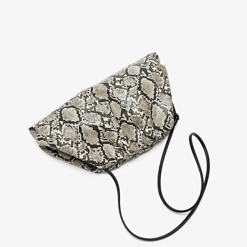 sacs à main plissés serpentin pour femmes, pochette, sac à bandoulière, motif serpent, sac de luxe de créateur