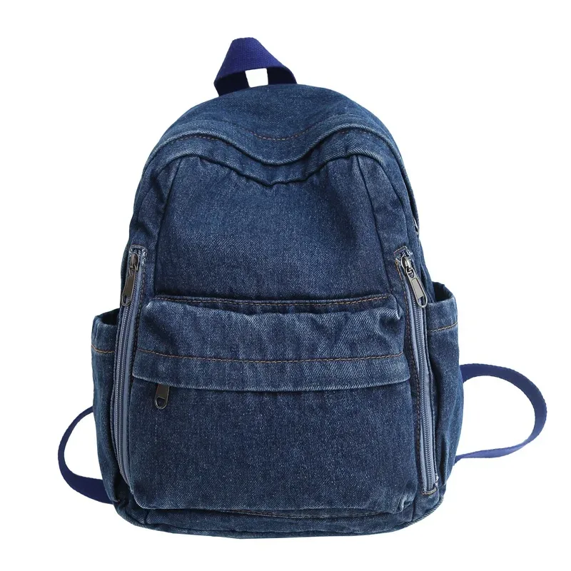 sac à dos en denim de grande capacité pour garçons et filles, sac à dos de voyage personnalisé, sac à dos personnalisé avec tous les noms, nom brodé, 03