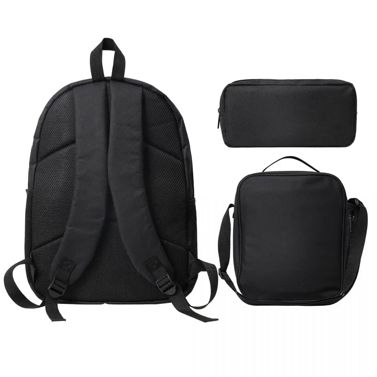 Sac Dos Polyester Noir Motif Clown Stylistique Bourse Déjeuner Trousse Stylos Accessoires Voyage Étudiant Retour École Portable