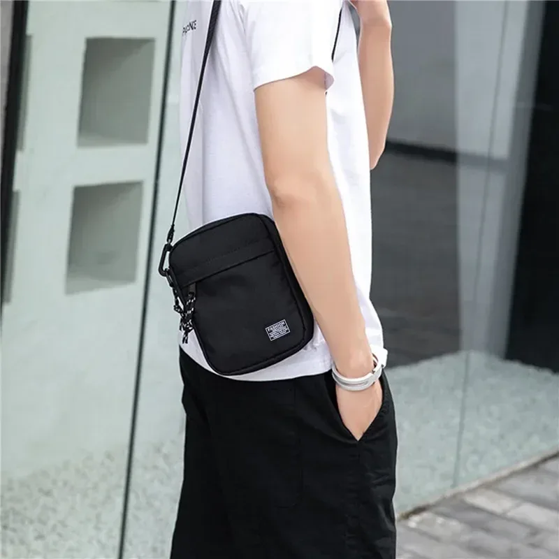 sac à bandoulière en tissu oxford pour hommes et femmes, sacoche décontractée, petit sac carré, mode diagonale croisée, machine à main, bagages