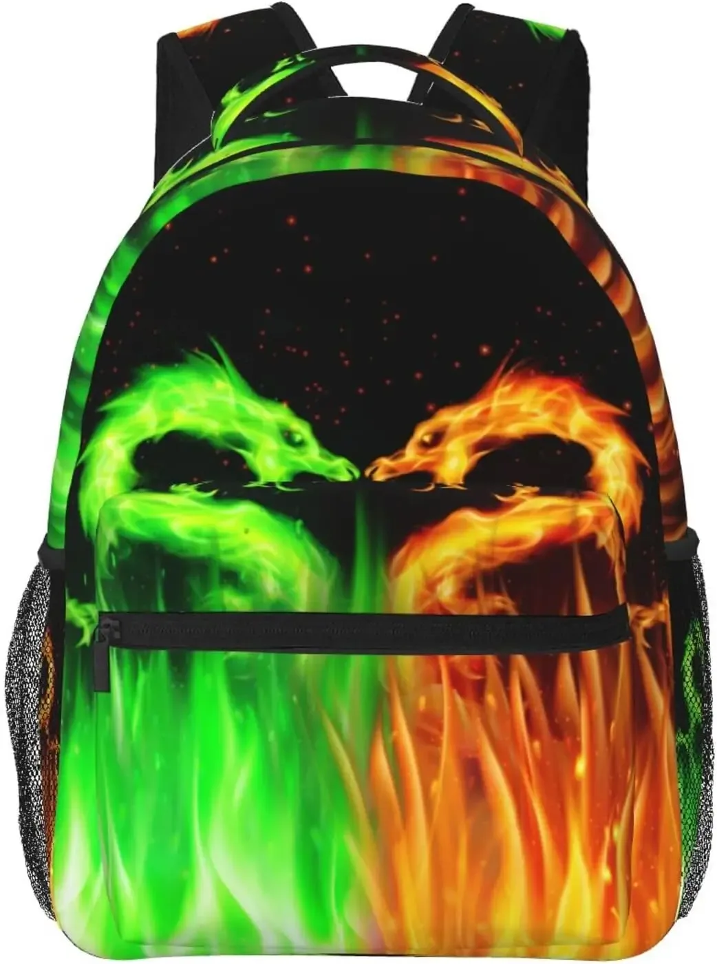 sac à dos dragon de feu rouge et bleu pour garçons âgés de 4 à 12 ans, sac à dos cool lightning, sac à livres animal pour enfants de 2e, 3e, 4e, 5e et 6e année