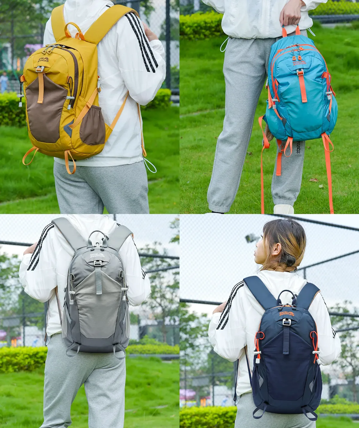 sac à dos décontracté royal mountain 20l 30l pour usage quotidien, randonnée avec housse de pluie, sac à dos en tissu nylon pour l'extérieur