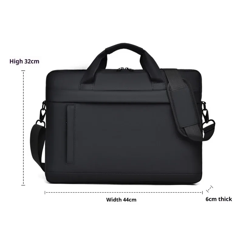 sac fourre-tout pour ordinateur portable, mallette d'affaires, bretelles réglables, fermeture à glissière – parfait pour l'école, le bureau et les déplacements quotidiens.