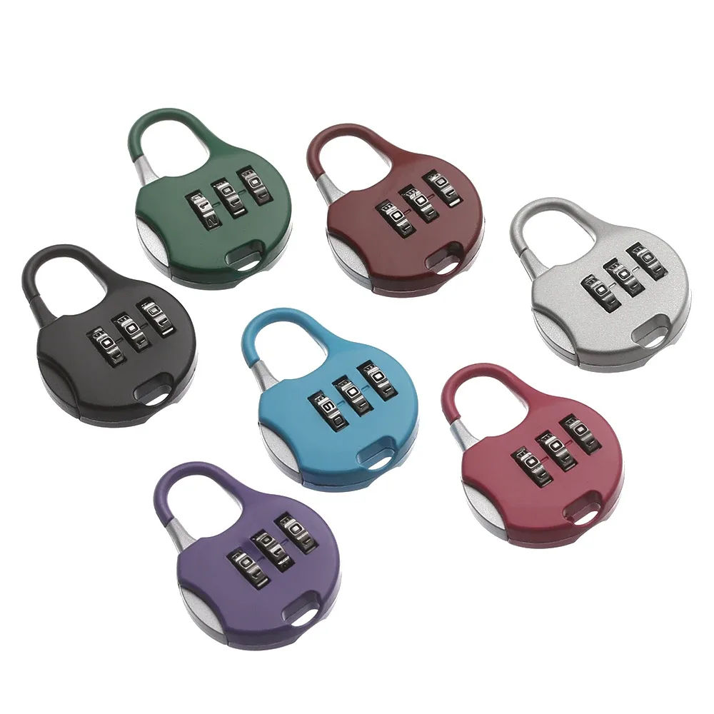mini cadenas à 3 chiffres en métal, serrure à mot de passe blocode, valise de voyage, protecteur de journal, outil de sécurité, étui de psych, fourniture