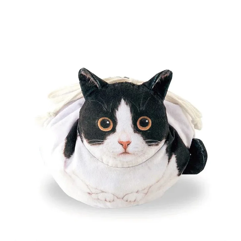 trousse de maquillage chat mignon, fermeture à cordon, conception tête de chat 3d, pochette cosmétique plate, cadeau pour femmes amoureux des chats, sac organisateur de voyage