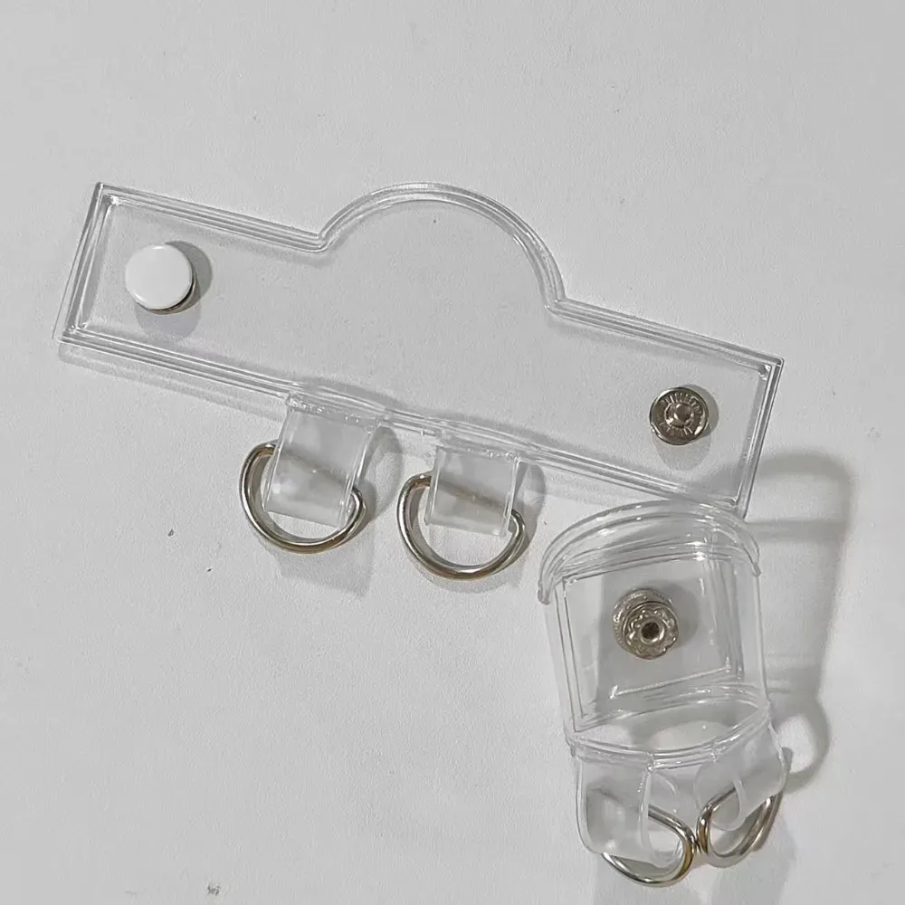 2 pièces de boucle d'extension de sangle de sac en pvc de haute qualité, clip de sangle de sac transparent, boucle de sac à dos.