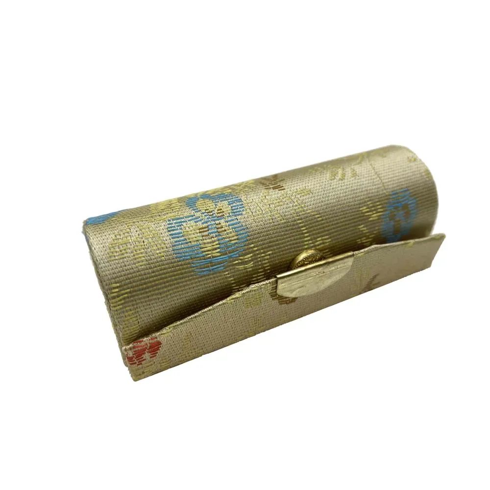 étui à rouge à lèvres en jacquard à fleurs, boîte à bijoux unique, étui de rangement de brillant à lèvres, sacs à cosmétiques avec miroir, boîte de rangement de maquillage pour femmes