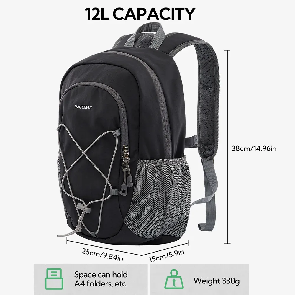 petit sac à dos de randonnée léger pour hommes et femmes, sac de voyage, camping, fitness, cyclisme, sports de plein air, 12l