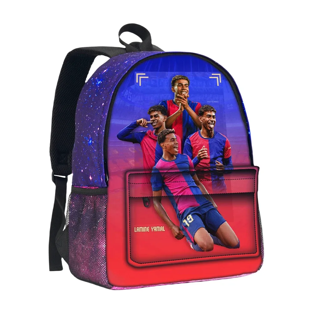 sac à dos pour garçons et filles, sac à dos football star starry sky, sac d'école l-lamin yamal, grande capacité, mochila rucksack school