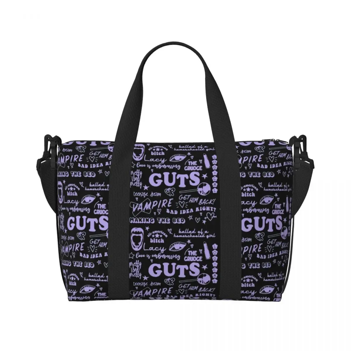 sac fourre-tout personnalisé olivia guts world tour pour femme, grande capacité, chanteuse américaine, auteurs-composeurs, salle de sport, plage, sacs de voyage, 2024
