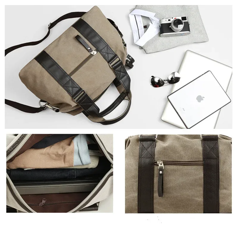 sac de voyage fourre-tout en toile de grande capacité pour hommes, bagages initiés, sac à bandoulière, sport coréen, gymnase, fitness, polochons, sacs de voyage courts