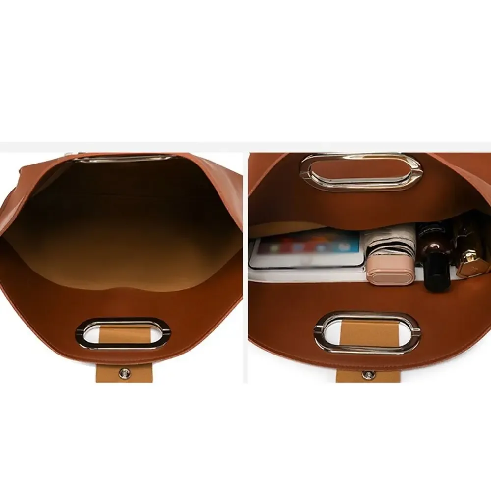 sac fourre-tout élégant en pu pour documents de bureau, grande capacité, sacoche pour ordinateur portable, sacoche pour dossiers, sac à main de couleur unie, porte-documents pour femmes