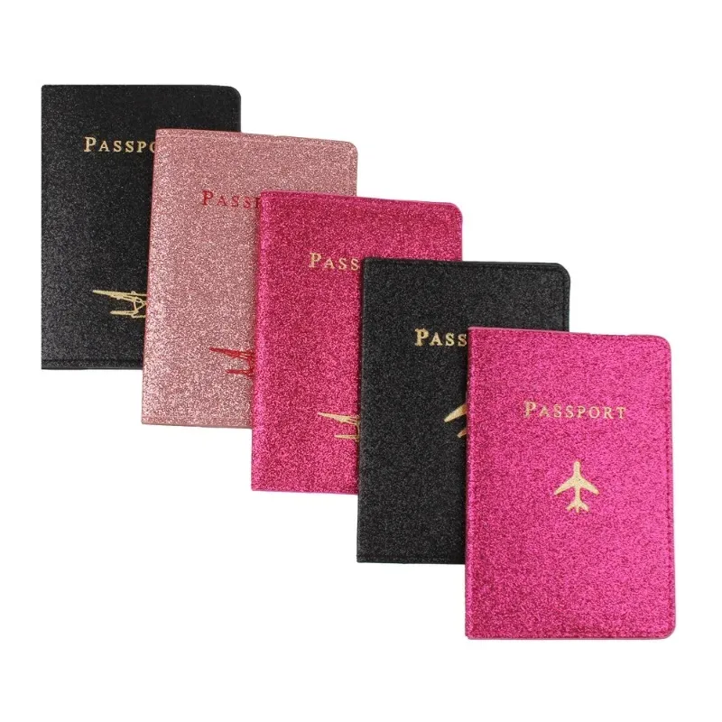 protège passeport organisateur avion doré noir rose pâle voyage document portefeuille crédit card protection