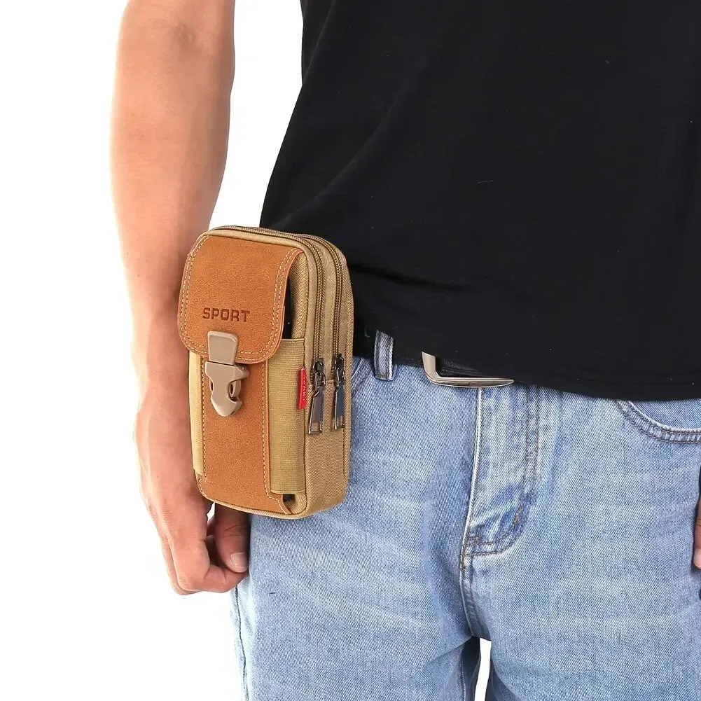 pochette de ceinture unisexe pour téléphone portable pour hommes, étui de téléphone, sac de taille molle, petit sac à dos de ceinture tactique, porte-carte