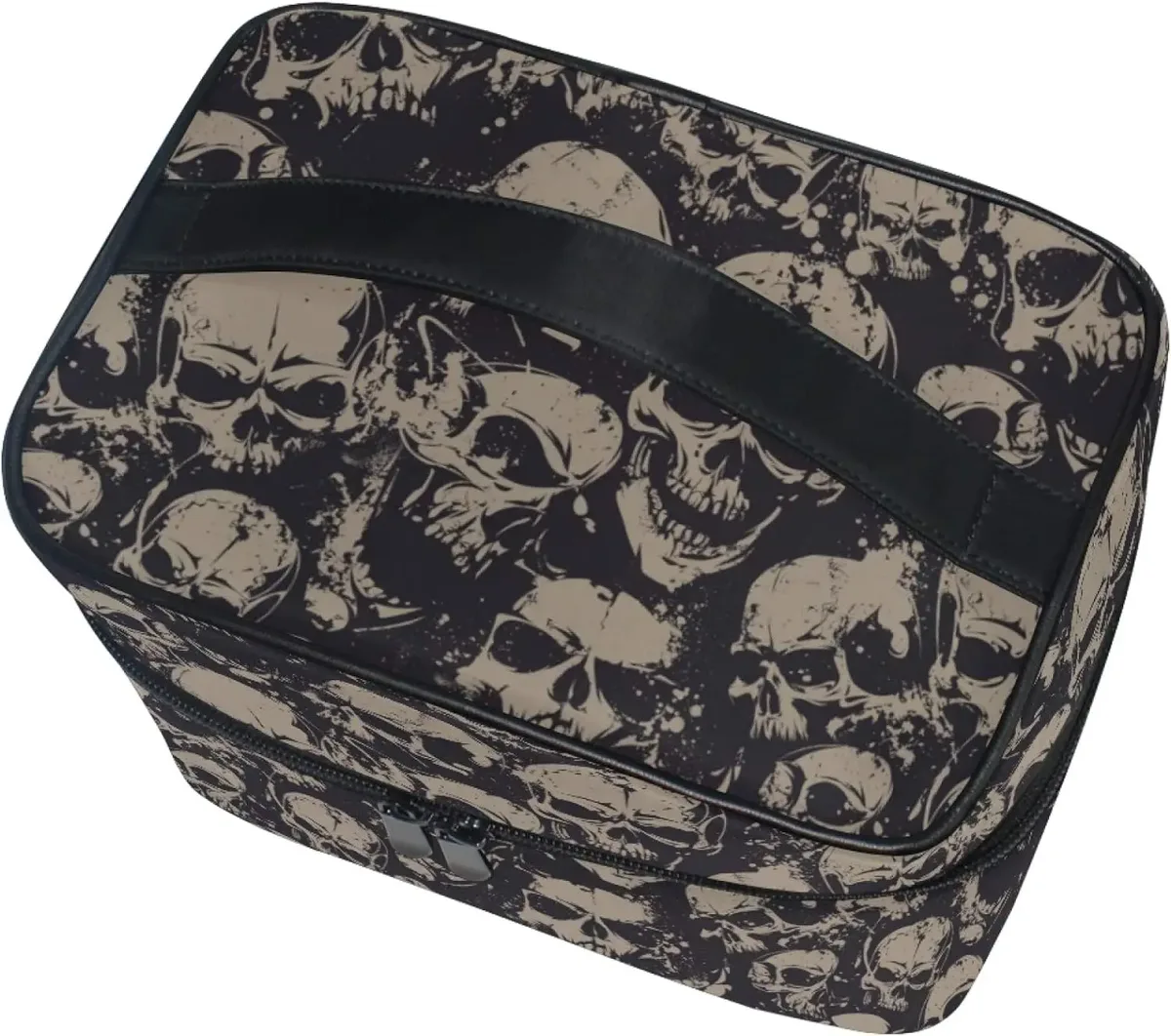 trousse de maquillage gothique crânes, sac de rangement de maquillage de voyage, étuis à cosmétiques, trousse de toilette pour filles, femmes et dames