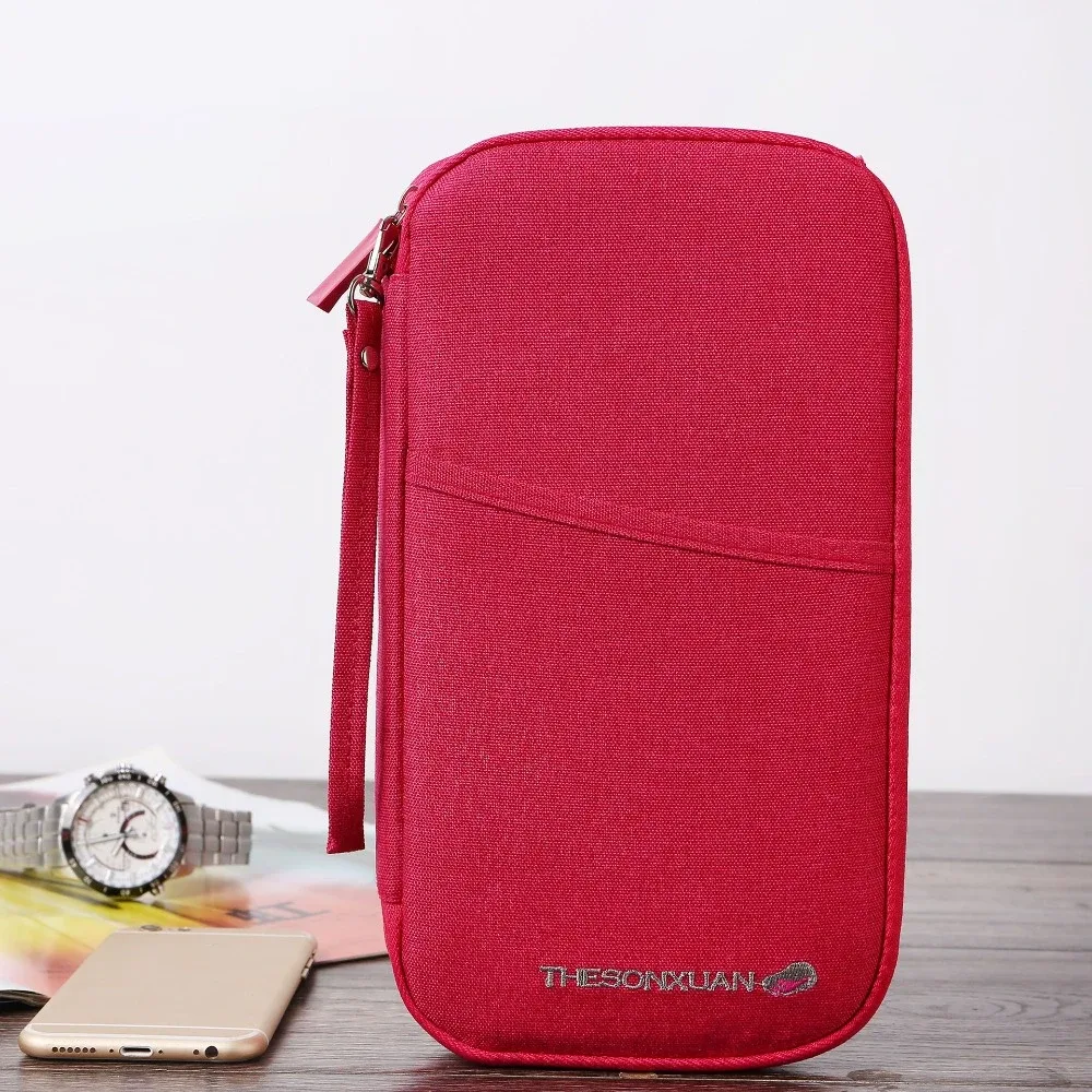 nouvelle pochette de voyage rfid pour passeport, organisateur multifonctionnel pour cartes et billets de famille, unisexe, idéal pour l'enregistrement à l'aéroport