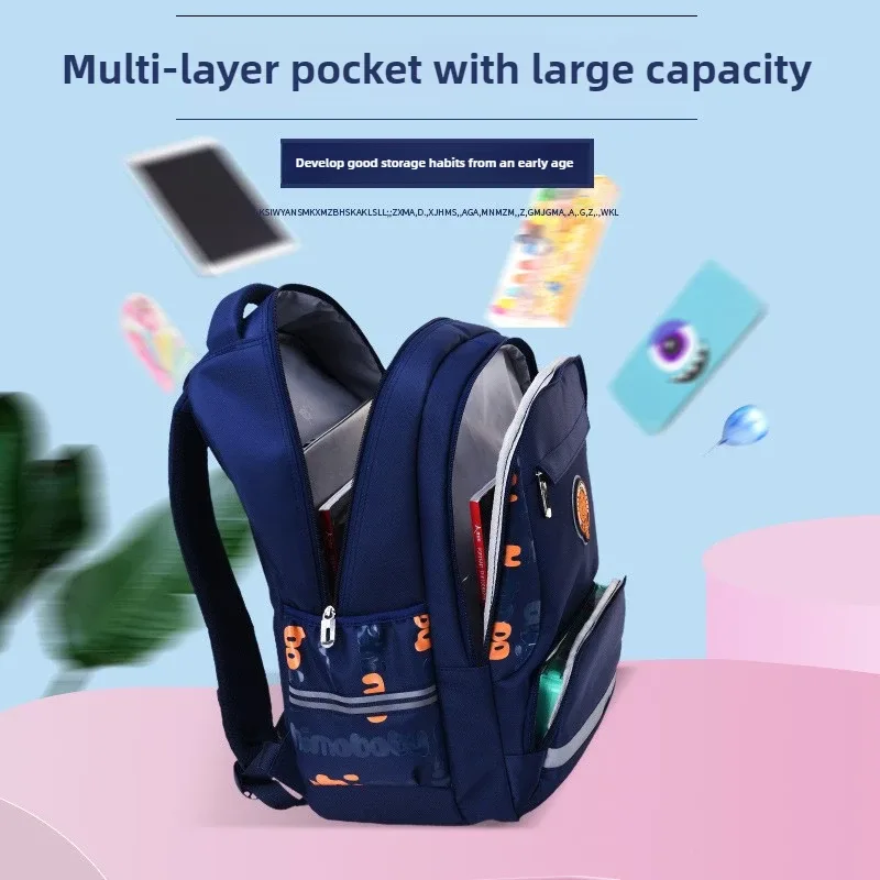sac à dos d'école pour garçons de grande capacité, léger et respirant, pour collège élémentaire, nouveau design de sac à dos décontracté pour enfants