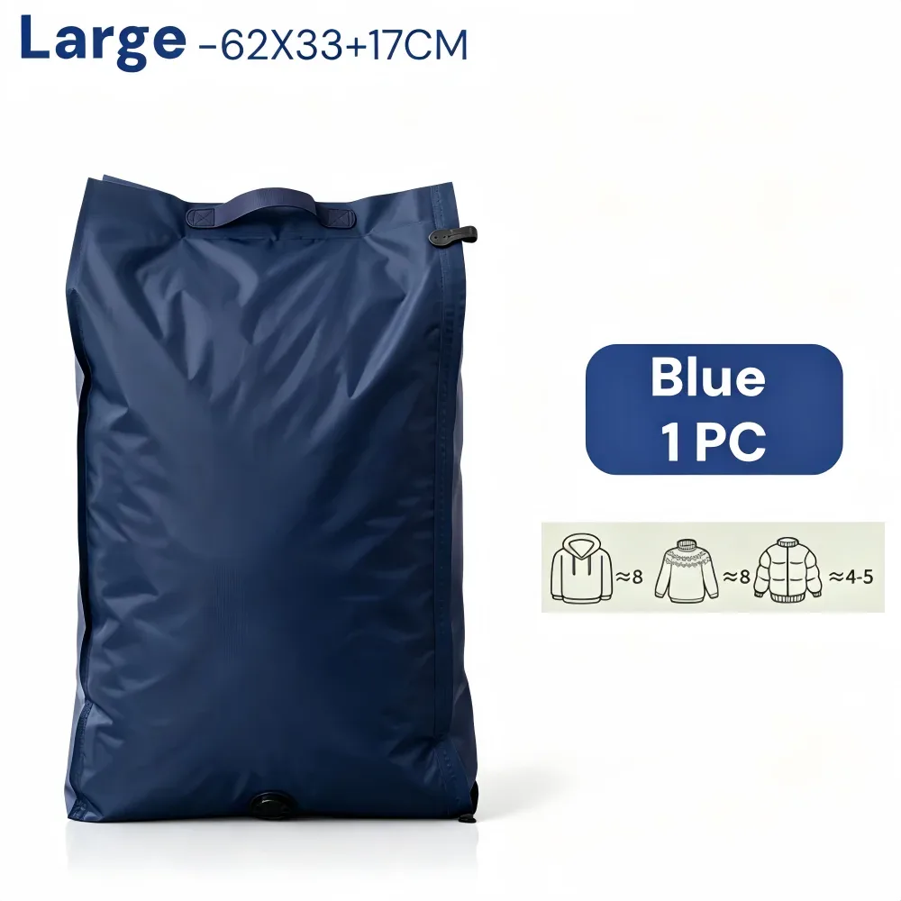 sacs de compression réutilisables pour voyage, sacs de rangement sous vide pour vêtements et valises, sacs gain de place pour les essentiels de voyage et de déménagement