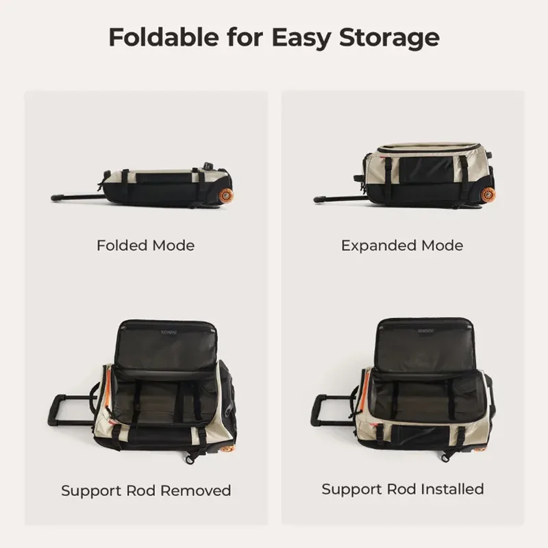 sac dos polyester beige accents noirs orange poches inclues poche rfid grande capacité cadre interne mode transport multiple usage voyage