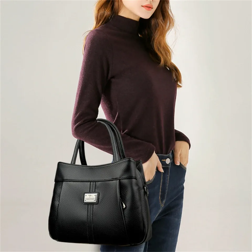 sac à bandoulière en cuir de haute qualité pour femme, sacs à poignée supérieure, sacs à main pour femme, sac messager, designer de luxe, initié