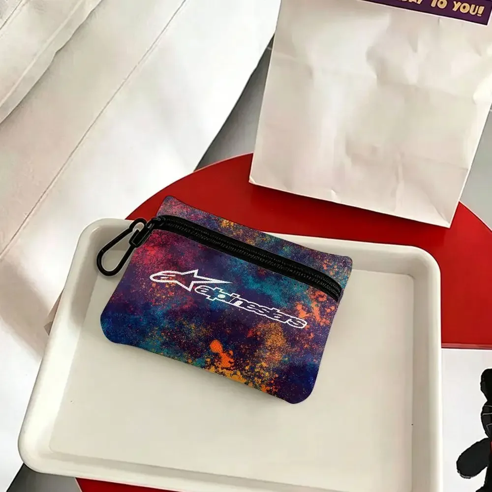 petite pochette multifonctionnelle en tissu oxford avec logo alpinestars, avec crochet, mini porte-monnaie, sac de rangement pour écouteurs