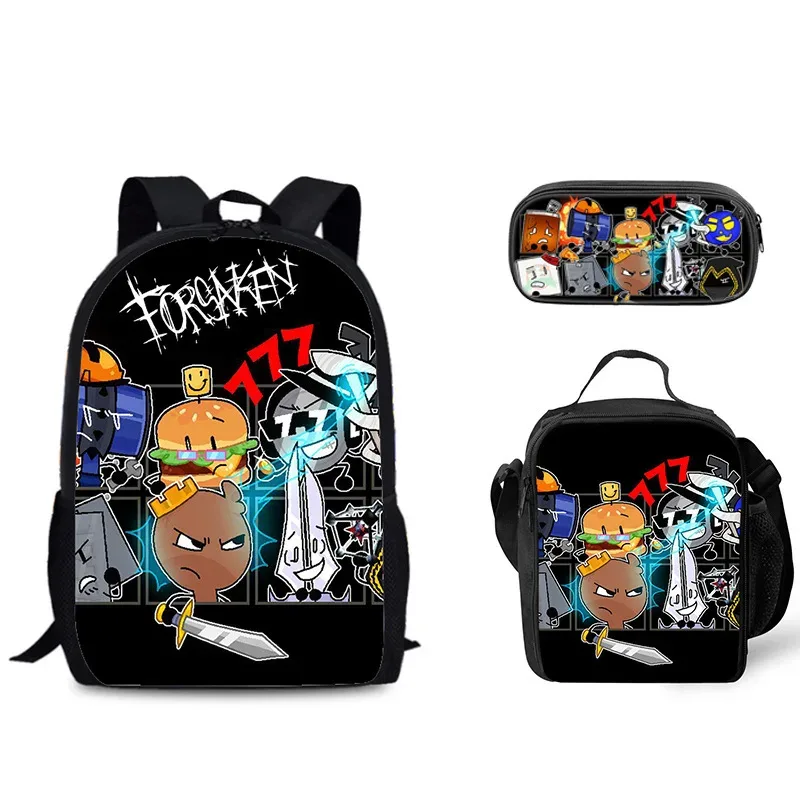 sac dos nylon personnages dessins animés fond noir format grand volume usage étudiant voyage