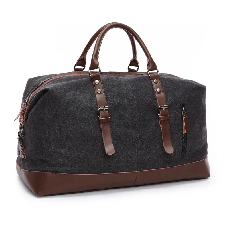 sacs de voyage en toile et cuir pour hommes, bagages à main, sacs de sport, fourre-tout de voyage, grand sac de week-end, sac de nuit, original