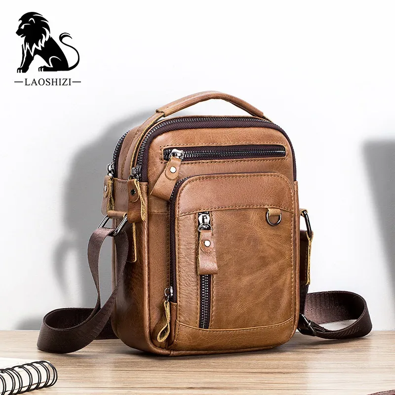 sacs à bandoulière pour hommes en cuir véritable 100% de marque, sac messager pour hommes, sacs bandoulière, nouveau petit sac à main de créateur pour homme, bolso male