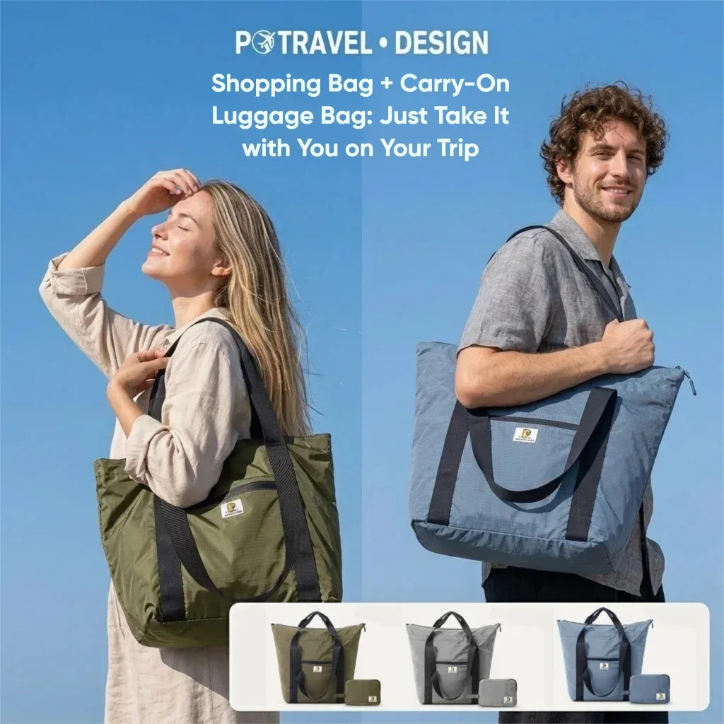 sac de voyage pliable imperméable, sac fourre-tout et sac bandoulière, grande capacité, pochette de rangement portable pour bagages pour femmes et hommes
