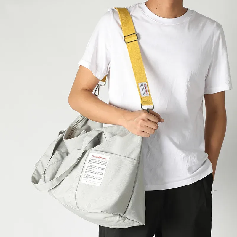 sac polochon pour court voyage, sac de sport portatif de grande capacité, fourre-tout en toile pliable, sacs de sport imperméables pour yoga et gymnastique