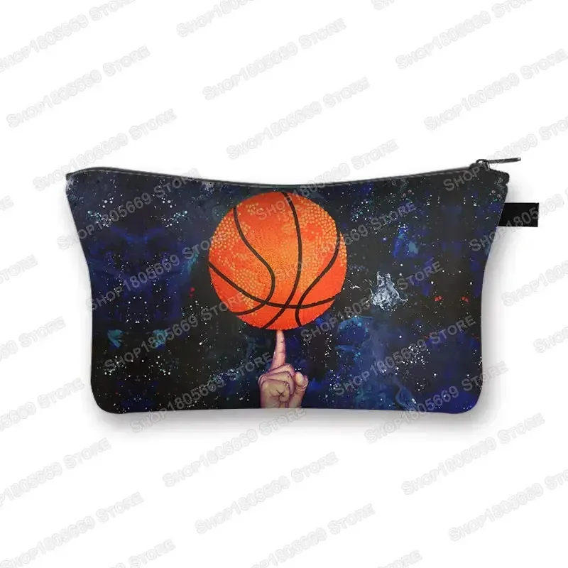 trousse à cosmétiques pour football, baseball, basket-ball, trousse de toilette de loisirs, trousse de maquillage pour femmes, petite pochette pour rouge à lèvres, sacs à cosmétiques