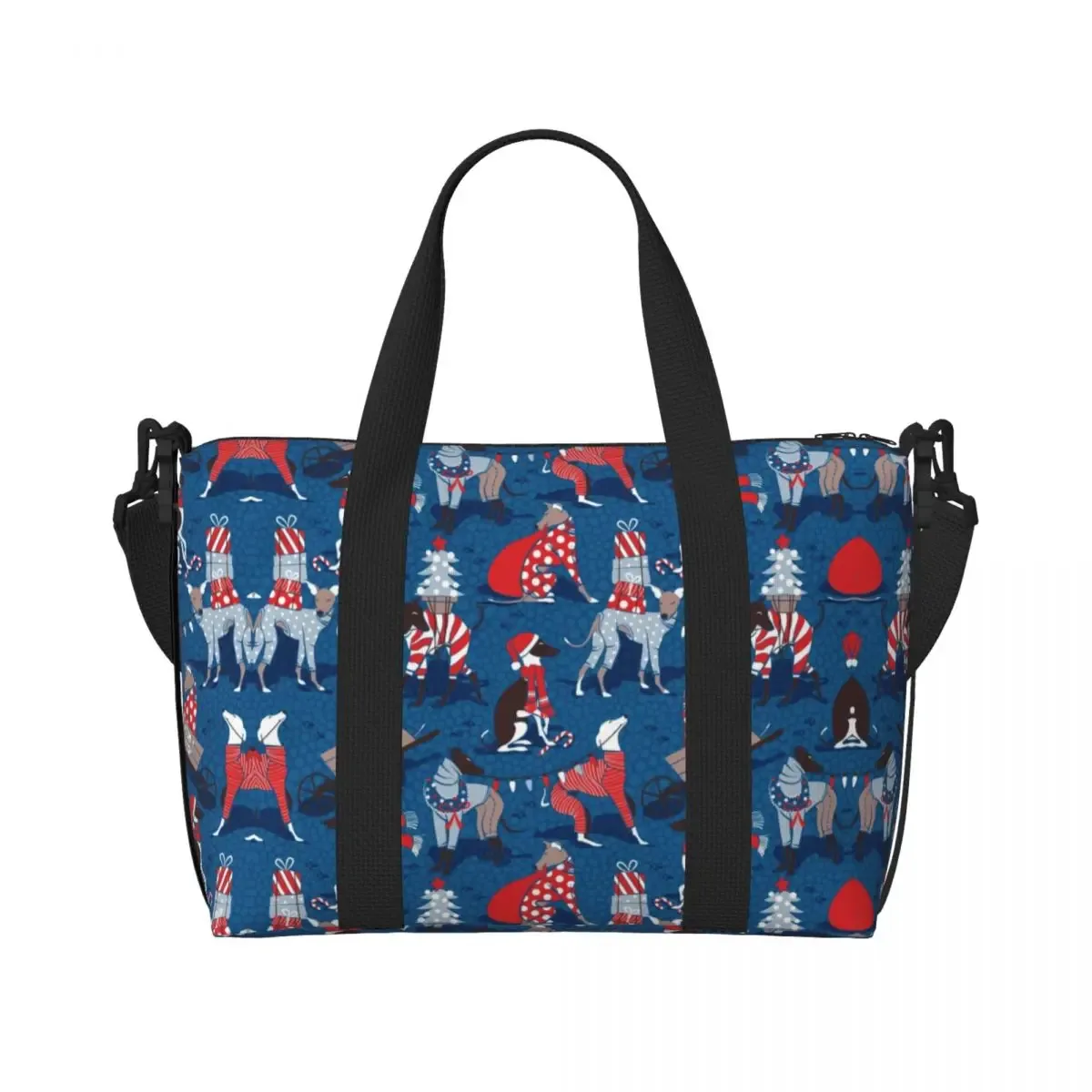 sac fourre-tout personnalisé whippet peeping pour femme, grande capacité, lévrier lévrier, sac de voyage pour chien, salle de sport, plage