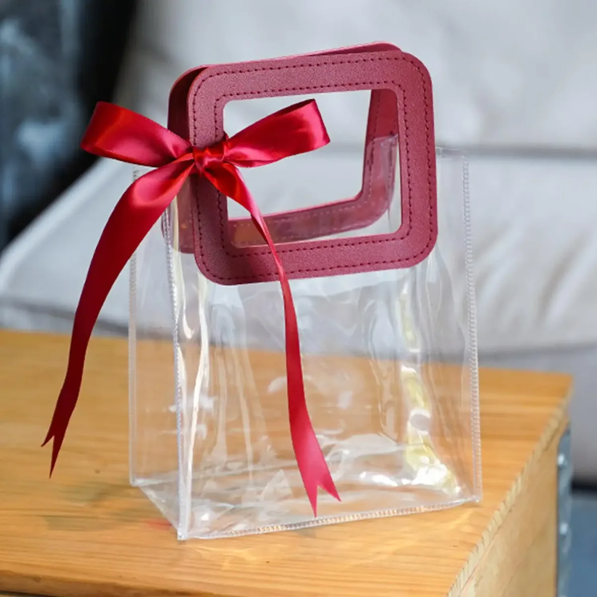 sac à main transparent pour voyage, sacs cadeaux de mariage, sac fourre-tout transparent, sac à cosmétiques, bouquets de fleurs, anniversaire