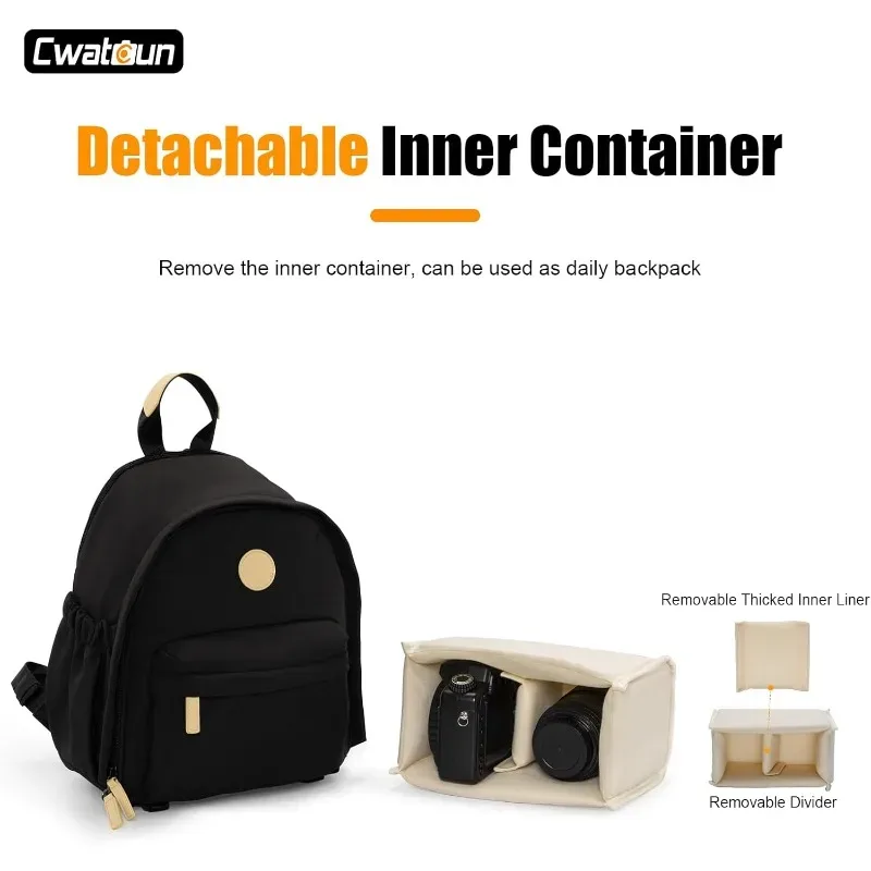 sac à dos cwatcun. sac à dos pour appareil photo, sac pour appareil photo reflex numérique élégant et tendance avec compartiment pour ordinateur portable et trépied