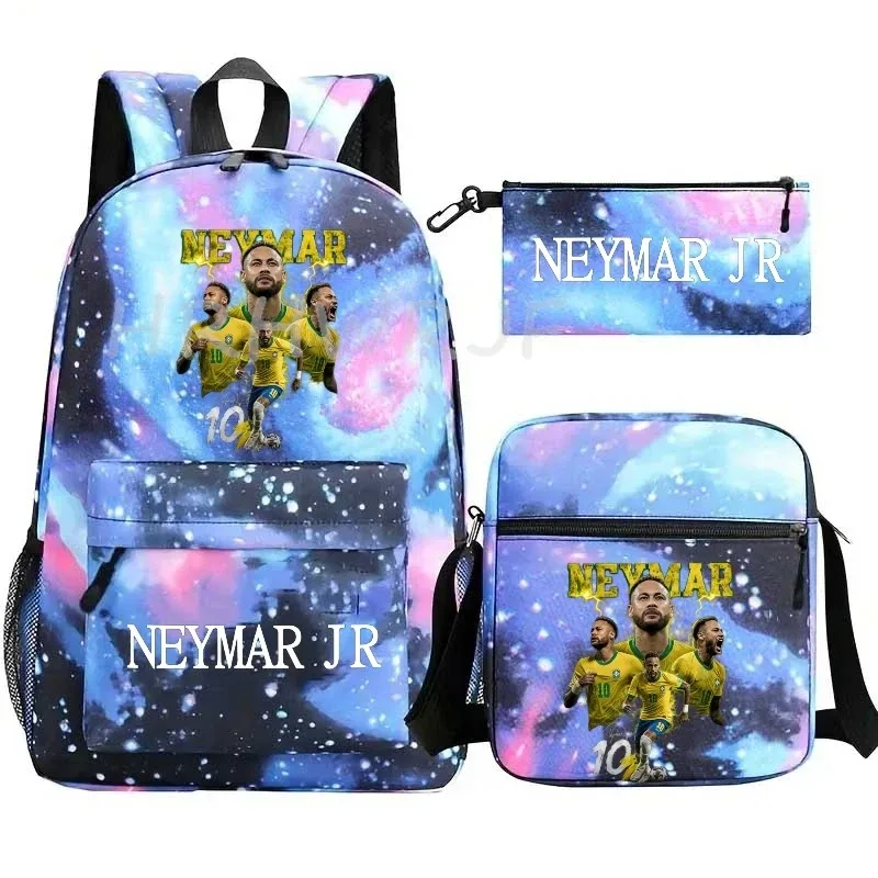 sacs à dos neymar, lot de 3, grand sac de voyage pour adolescents, sac d'école, sac à dos de sport, sac à dos décontracté en nylon classique pour ordinateur
