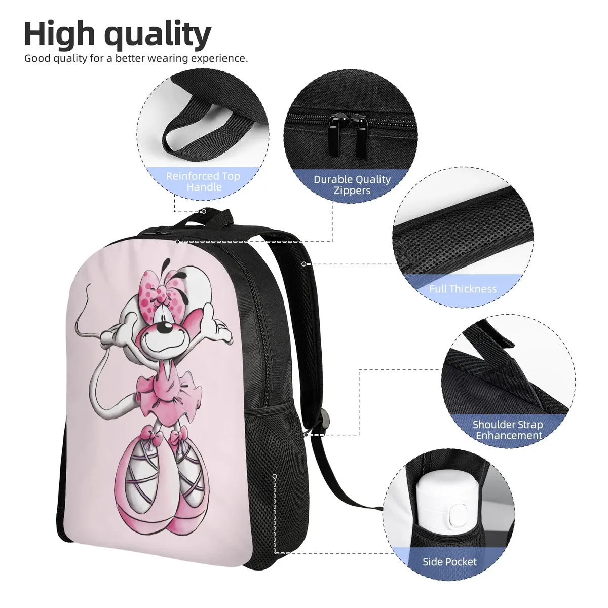 Sac à dos de sport D-Diddl à la mode pour lycée et travail, sac à dos pour hommes et femmes, sacs en toile pour ordinateur portable