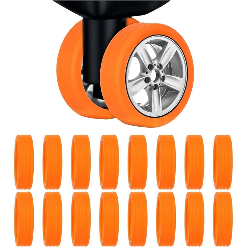 32/4pcs protège-roues en silicone pour valise, housse de protection silencieuse pour roulettes de chariot, accessoires de valise