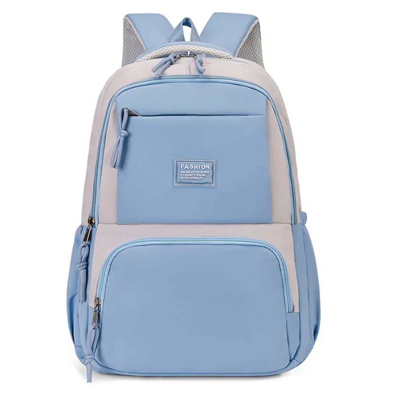 sac à dos unisexe de grande capacité pour étudiants, simple, pour ordinateur portable, en nylon, épais, double épaule, nouvelle collection 2026