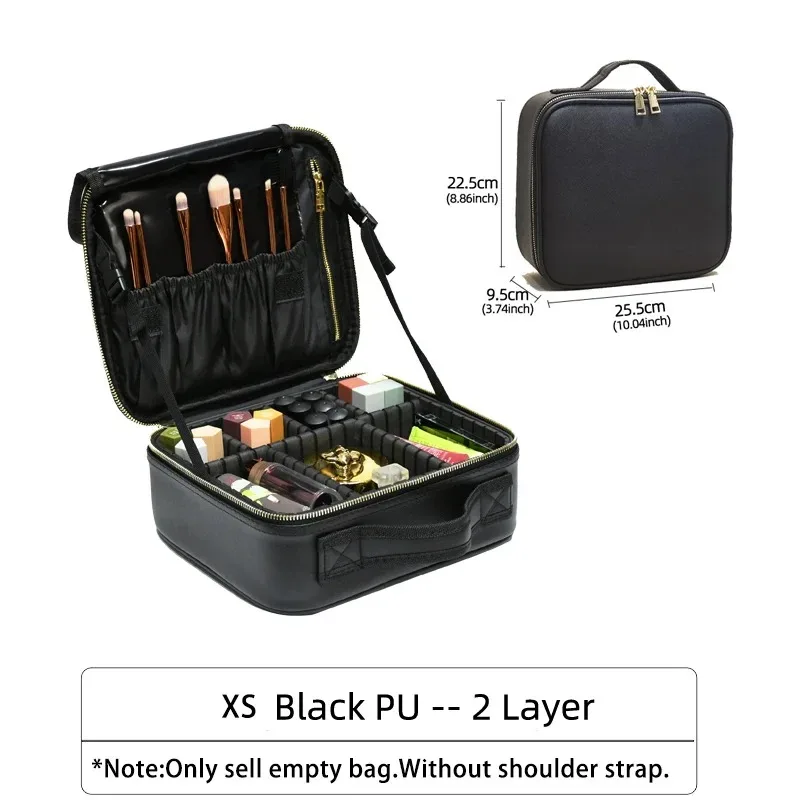 nouveau sac cosmétique en cuir pu crocodile boîte de maquillage professionnelle grande capacité stockage voyage toilette valise de maquillage