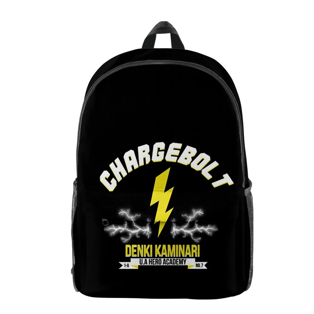 luxe populaire denki kaminari élève bookbag cahier sacs à dos impression 3d oxford imperméable garçons/filles voyage sacs à dos