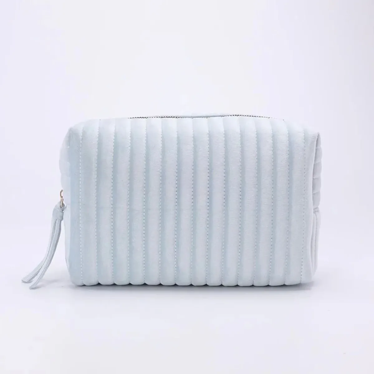 pochette de maquillage en velours côtelé personnalisée avec broderie, trousse de toilette esthétique, cadeau pour femmes et filles, trousse à crayons