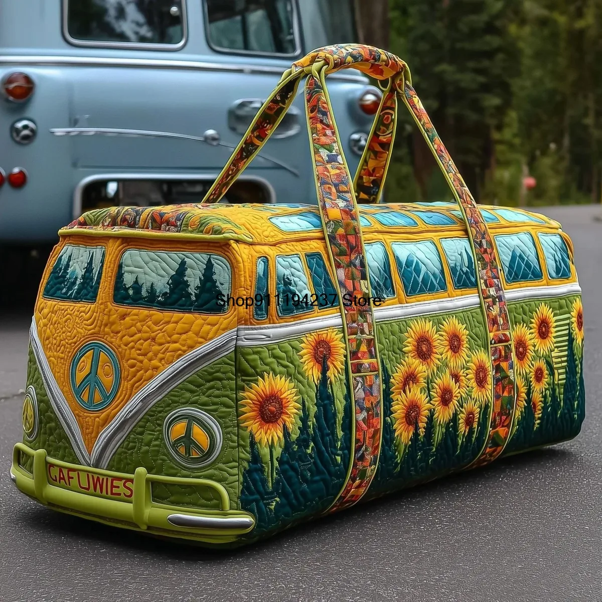 nouveau modèle de sac de voyage matelassé 3d hippie vibe