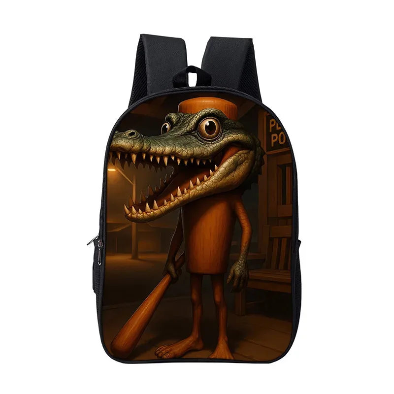 sac à dos scolaire pour garçons et filles, durable et souple, pour livres, motif dessin animé, anime, jeu, style italien brainrot, pour enfants
